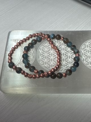 Braccialetti in pietra blu e marrone