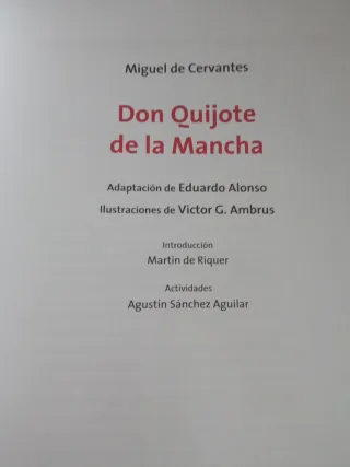 Don Quijote de La Mancha ISBN 978-84-316-7396-3