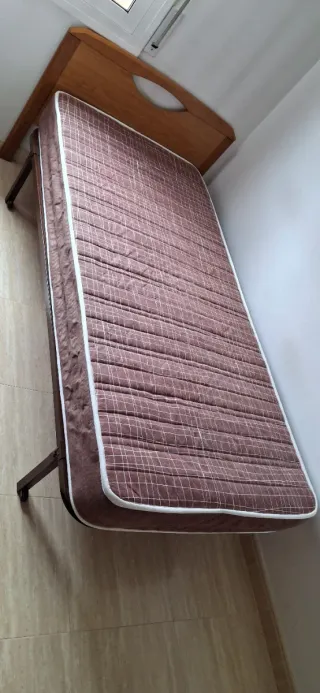 Cama individual: somier + colchón + cabecero