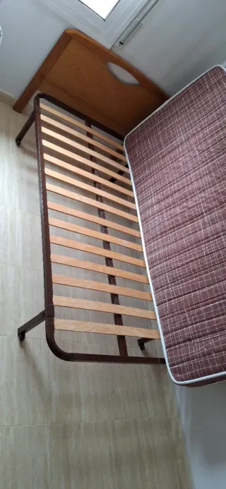 Cama individual: somier + colchón + cabecero