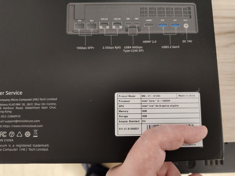 Minisforum MS-01 Intel i5 12600H afbeelding 10