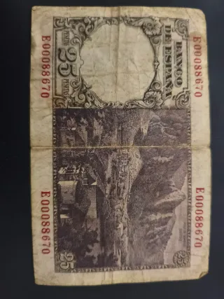 Lote 7 Billetes Españoles época de Franco