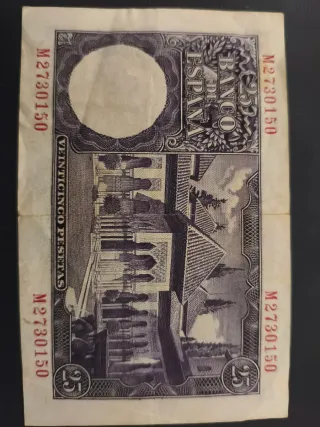 Lote 7 Billetes Españoles época de Franco