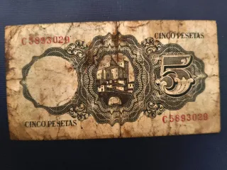 Lote 7 Billetes Españoles época de Franco