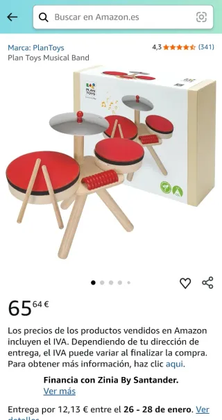 Batería Infantil Madera estilo Montessori