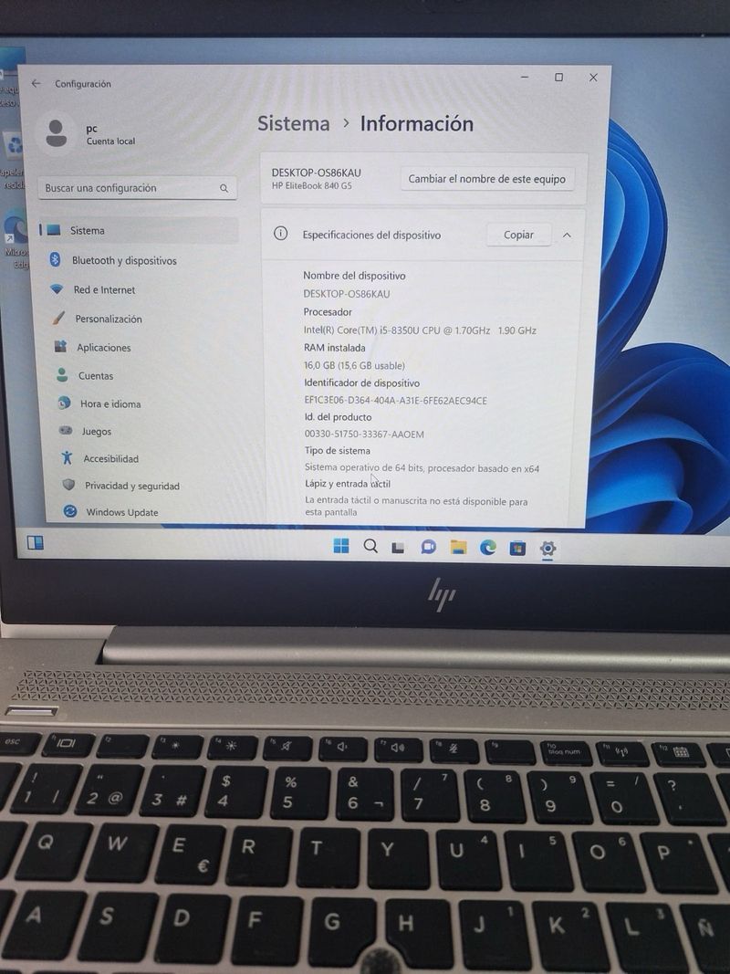 HP Elitebook 840 G5 Plata afbeelding 2