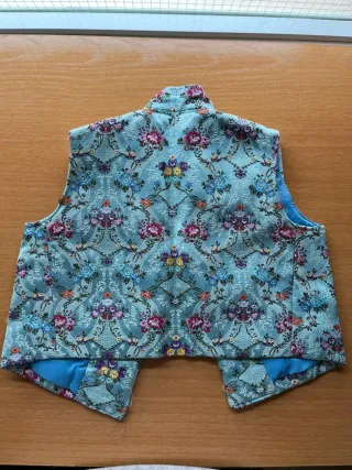 Traje niño alicantino floral azul Talla 7 o 8 años