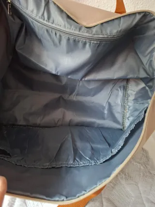 Bolsa deportiva BEICHAD beige y marrón