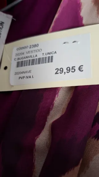 Vestido largo  rosa de Valeria  talla única