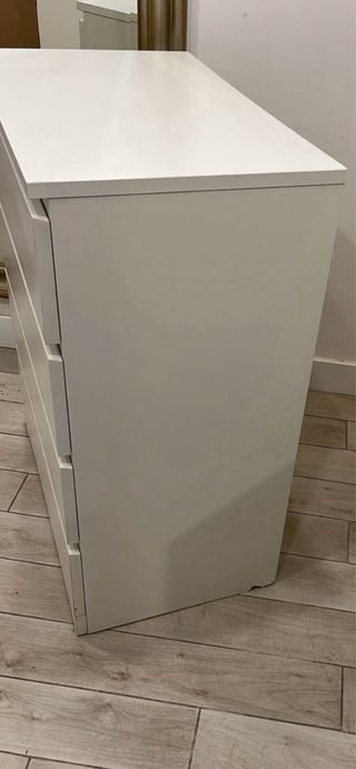 IKEA MALM cómoda 4 cajones blanca