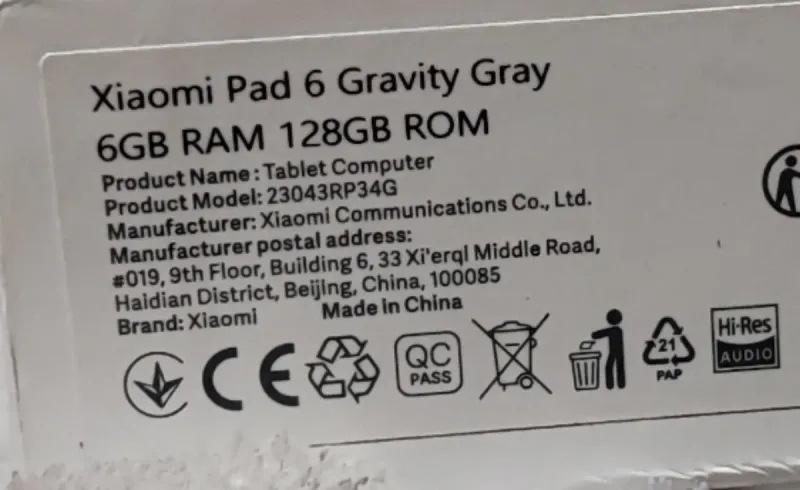 Xiaomi Pad 6 Negro afbeelding 8