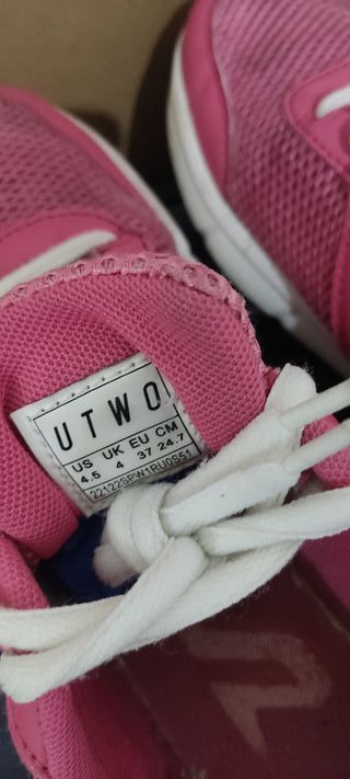 Zapatillas deportivas rosas y blancas mujer