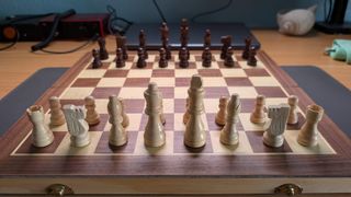 Scacchiera magnetica in legno pieghevole per viaggi