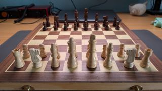 Scacchiera magnetica in legno pieghevole per viaggi