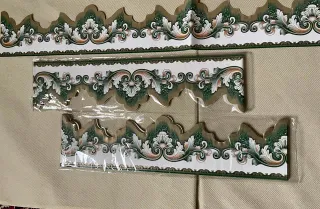 Striscia decorativa carta da parati verde