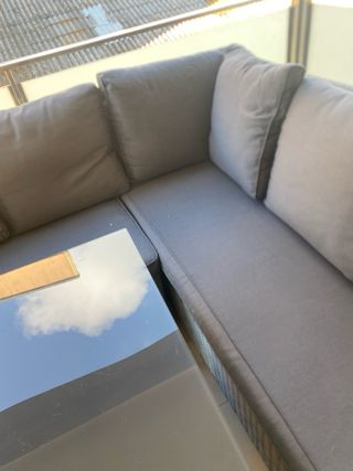 Conjunto Muebles Terraza Ratán y Cristal