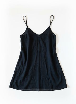 Free People Vestido Boho Negro Bordado T. S