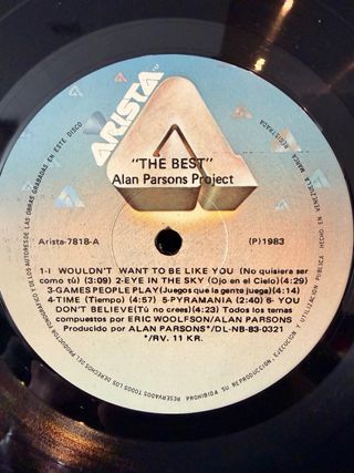 Alan Parsons Project-TheBest. Vinilo