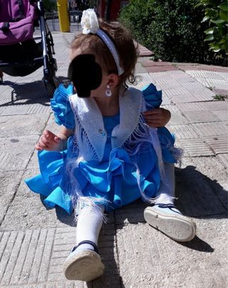 Traje de flamenca para niña Talla 0