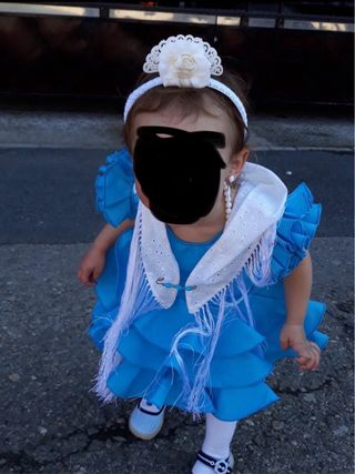 Traje de flamenca para niña Talla 0