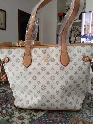 Bolso  Beige y Blanco