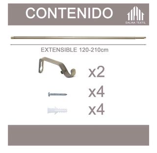 Barra Cortina Bronce Extensible DALINA TEXTIL