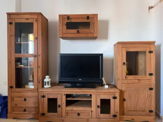 Conjunto Muebles Salón Estilo Mexicano Madera