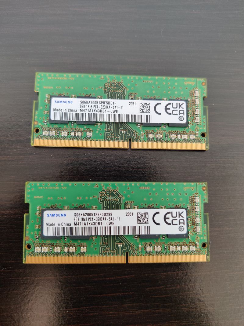 Pack memorias RAM 8GB DDR4 SODIMM Samsung