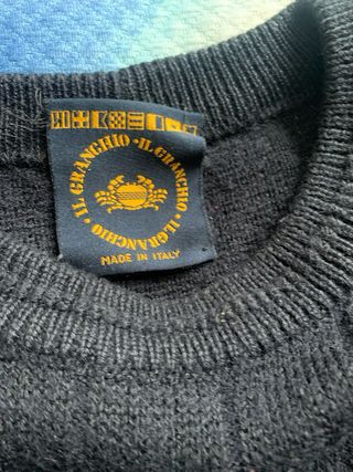 Maglione Uomo Nero e Blu Petrolio