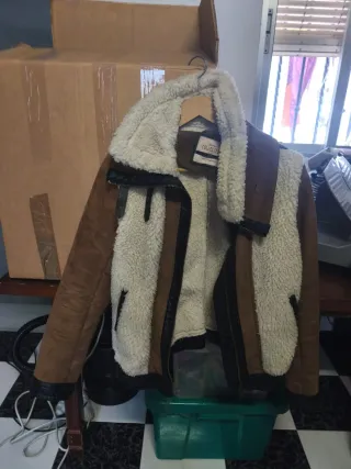 Chaqueta borrego mujer marrón talla L