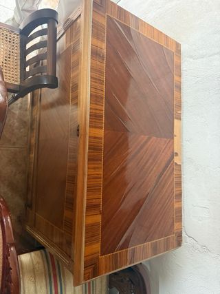 Baúl antiguo marquetería madera