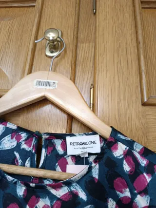 Vestido estampado manga larga