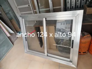 Ventana aluminio corredera 124x94