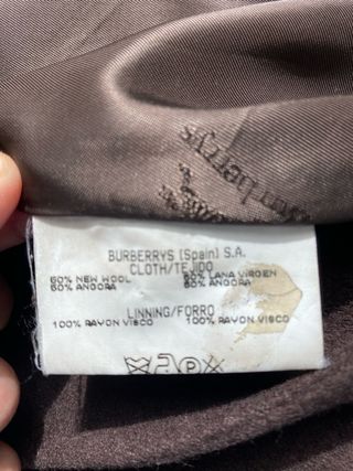 Abrigo Mujer Burberrys Vintage -Lana y Angora (XL)