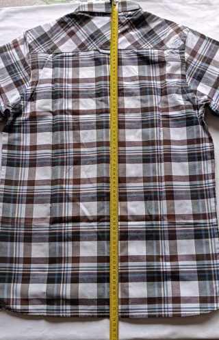 Camicia uomo Element a quadri marrone e bianca