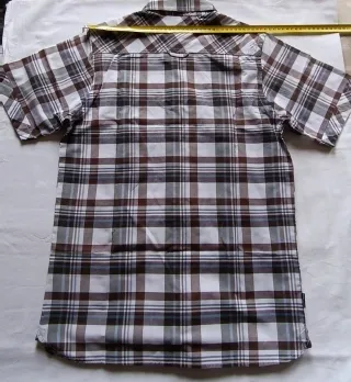 Camicia uomo Element a quadri marrone e bianca