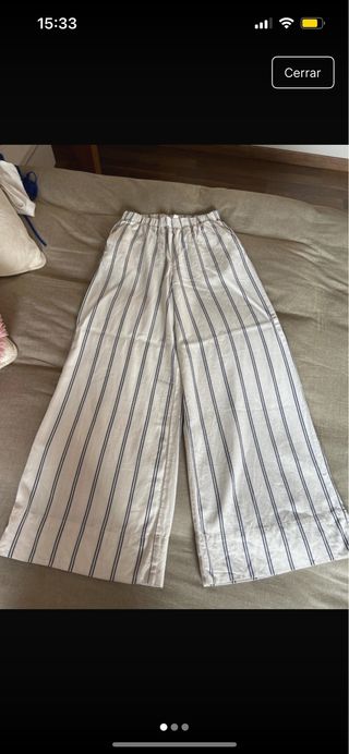 Pantalón de lino rayas