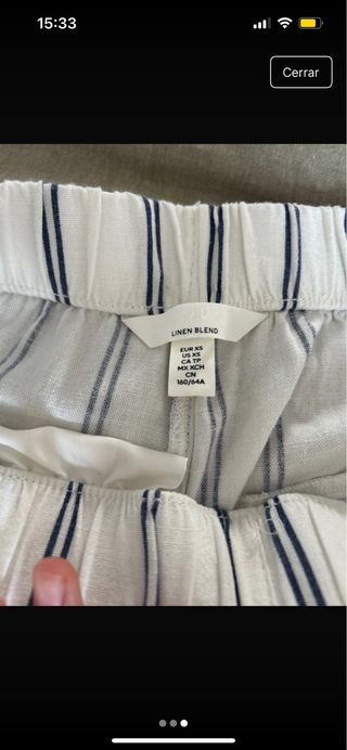 Pantalón de lino rayas
