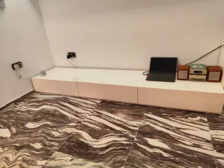 Mueble bajo comedor blanco piano 3 cajones