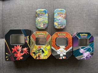 Lote Pokémon: Latas, Cartas y Monedas