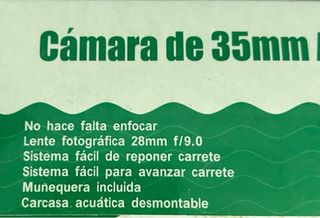 Cámara 35mm Acuática Hasta 3 Metrosd De carrete