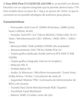 Asus ROG Flow Z13 GZ301ZE-LD219W