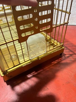 Jaula para pájaros dorada