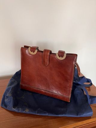 Bolso de piel marrón mujer