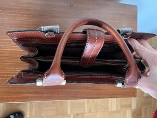 Bolso de piel marrón mujer