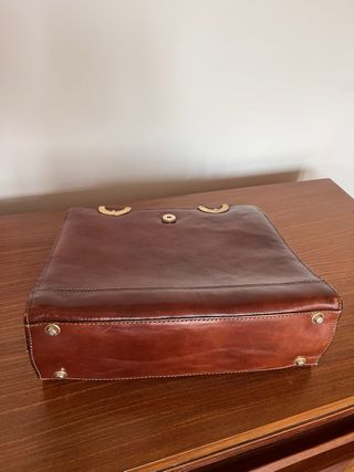 Bolso de piel marrón mujer