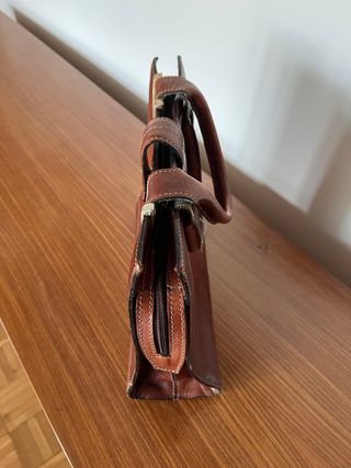 Bolso de piel marrón mujer