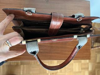 Bolso de piel marrón mujer