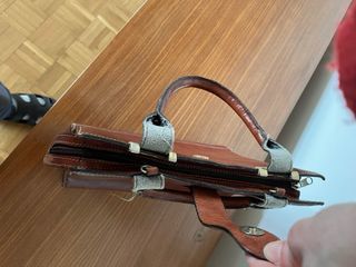 Bolso de piel marrón mujer