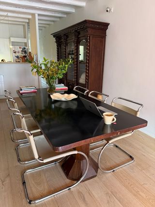 Mesa de comedor vintage diseño madera